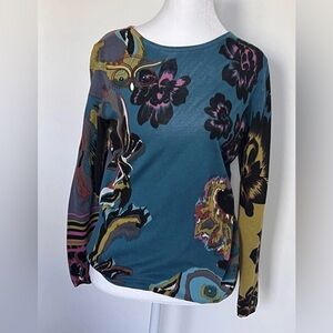 Rara Avis by Iris Apfel Owl Print Thin Sweater